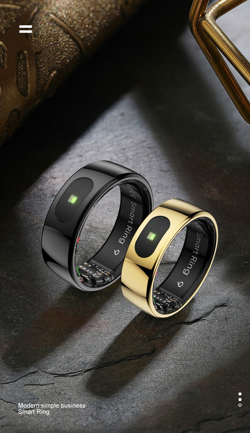 YEESH - R08 Smart Ring – Smart Hälsoring med Pulsmätare, SpO₂, Sömnmätning, Stressmätning och Aktivitetsspårning