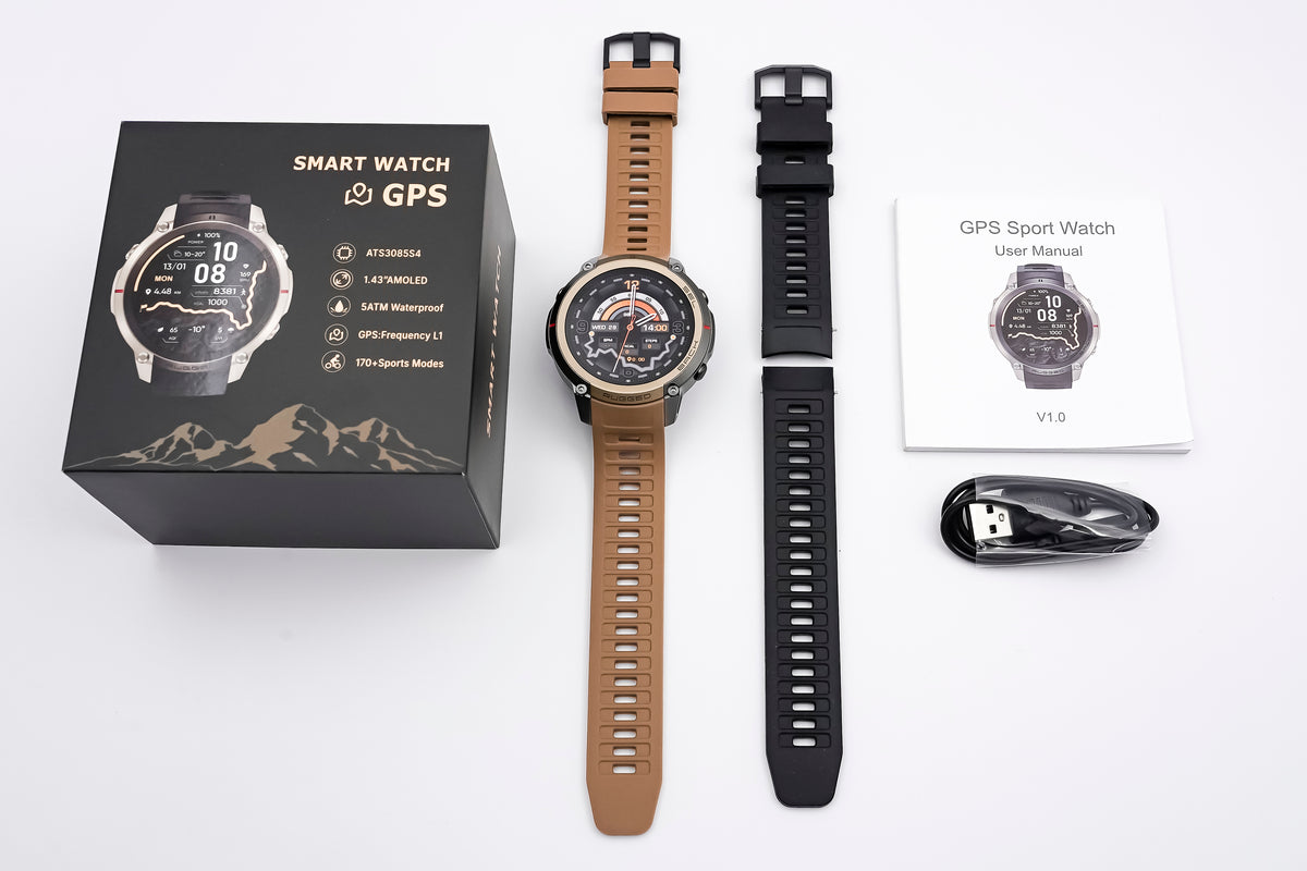 YEESH - DM59 AI Smartwatch – GPS, Hälsomätning & 170+ Sportlägen