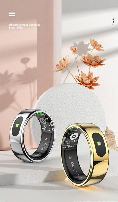 YEESH - R08 Smart Ring – Smart Hälsoring med Pulsmätare, SpO₂, Sömnmätning, Stressmätning och Aktivitetsspårning