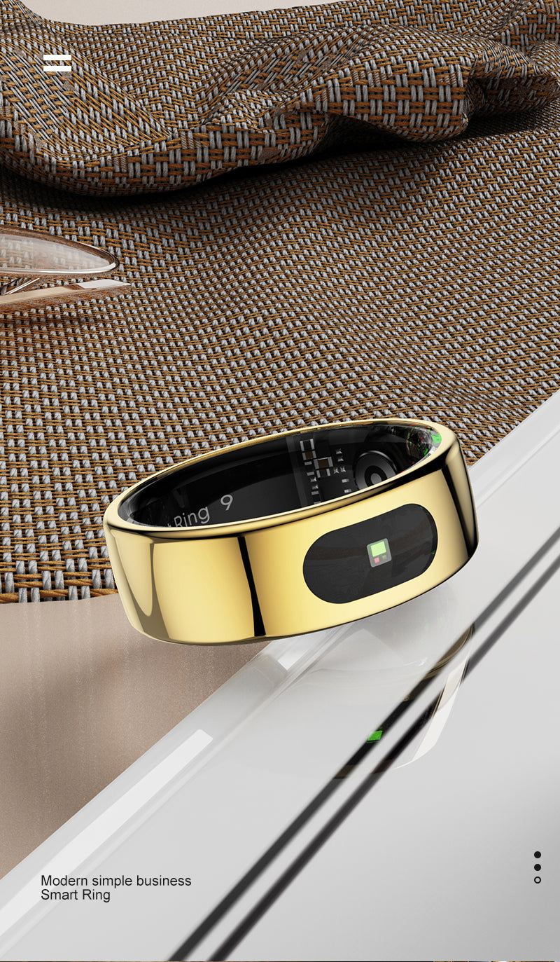 YEESH - R08 Smart Ring – Smart Hälsoring med Pulsmätare, SpO₂, Sömnmätning, Stressmätning och Aktivitetsspårning
