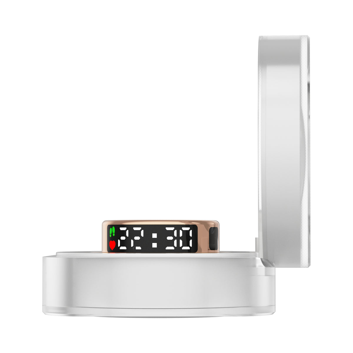 YEESH - SR08 AI Smart Ring – Premium Smartring med Smart Display, Hälsomätning, Sömnanalys & Bluetooth