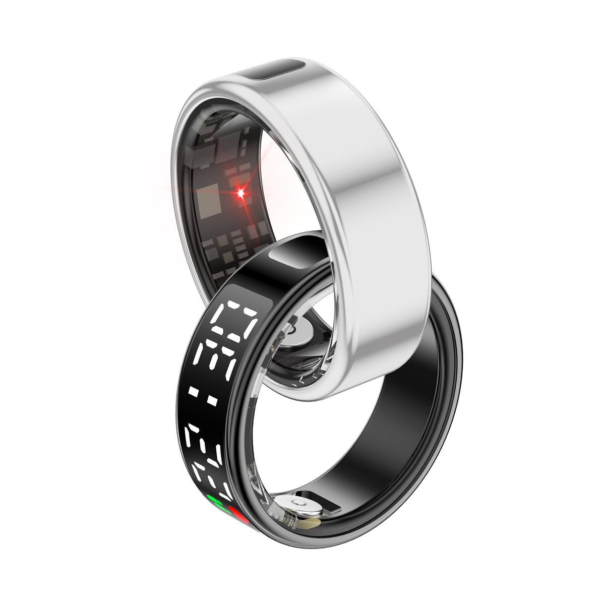 YEESH - SR08 AI Smart Ring – Premium Smartring med Smart Display, Hälsomätning, Sömnanalys & Bluetooth