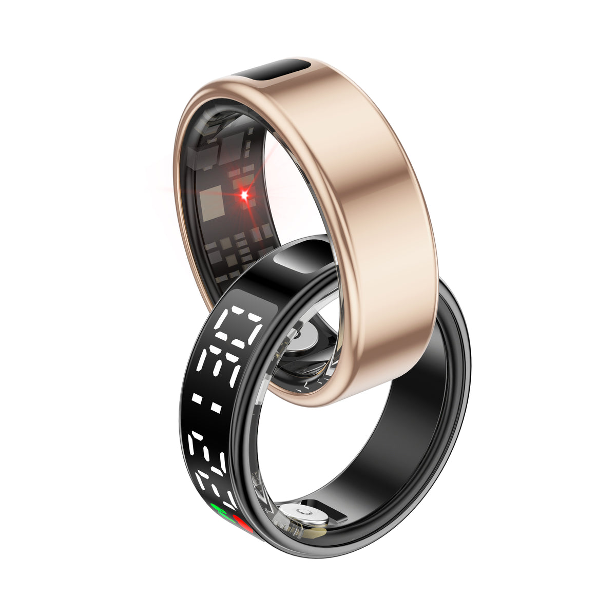 YEESH - SR08 AI Smart Ring – Premium Smartring med Smart Display, Hälsomätning, Sömnanalys & Bluetooth