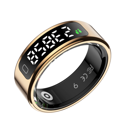 YEESH - R11 AI Smart Ring – Premium Smartring med Smart Display, Hälsomätning, Sömnanalys & Bluetooth