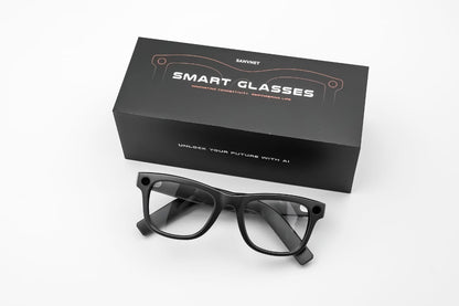 YEESH - AG01 AI Smart Glasses – Premium Smarta Glasögon med 8 MP-kamera, AI-assistent, Bluetooth, Wi-Fi & Realtidsöversättning
