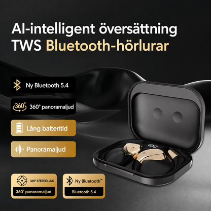 YEESH - X5S AI-hörlurar med direktöversättning 164 språk