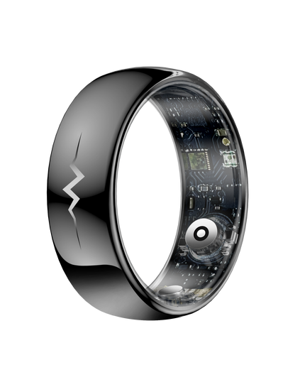 YEESH - Q520 Smart Ring – Premium Hälsoring med ECG, Pulsmätning, AI Hälsomonitorering och 5 ATM Vattentålighet