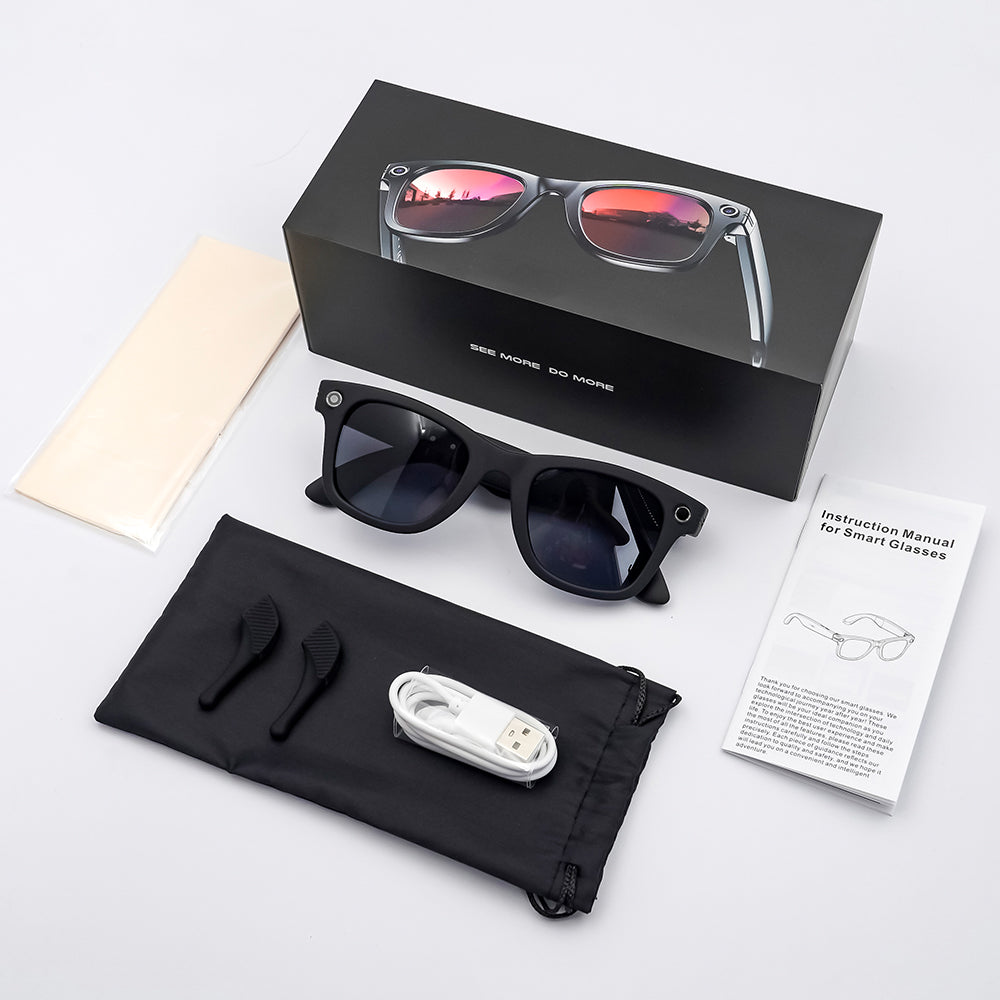 YEESH - GS4 MAX AI Smart Glasses – Premium Smarta Glasögon med 8 MP-kamera, AI-assistent & Realtidsöversättning
