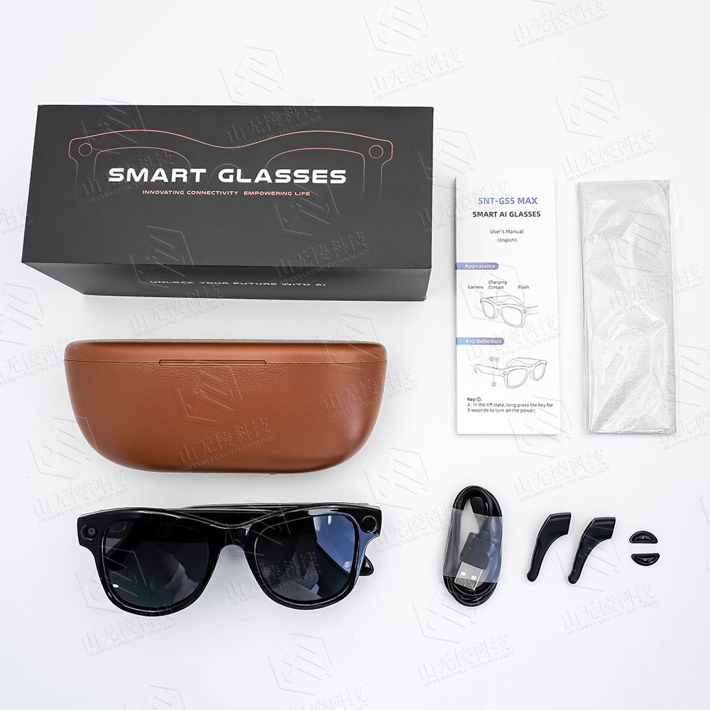 YEESH - Bundle GS5MAX AI-glasögon + SR08 AI Smart Ring