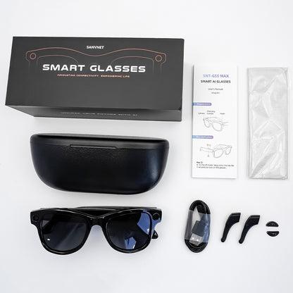 YEESH - GS5 MAX AI Smart Glasses – Premium Smarta Glasögon med 4K-kamera, AI-assistent, Bluetooth & Realtidsöversättning