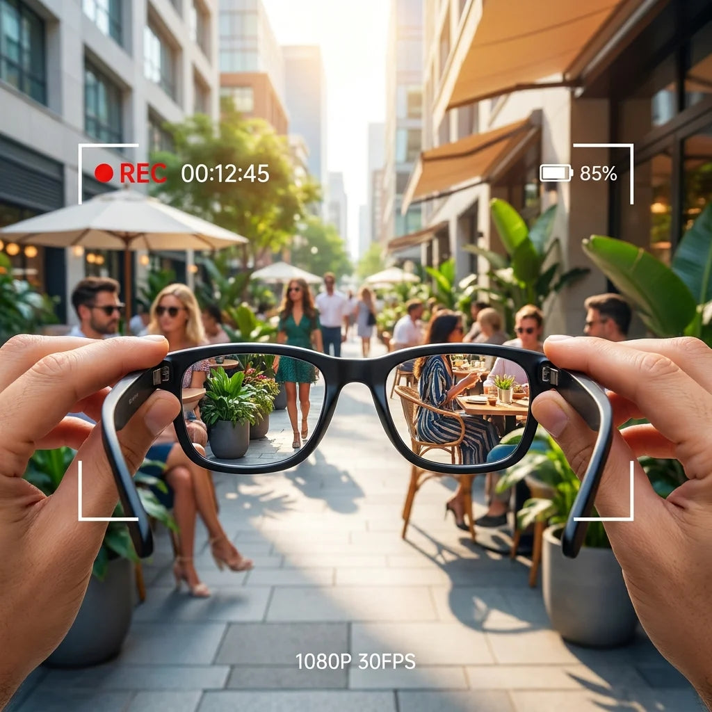 YEESH - GS4 MAX AI Smart Glasses – Premium Smarta Glasögon med 8 MP-kamera, AI-assistent & Realtidsöversättning