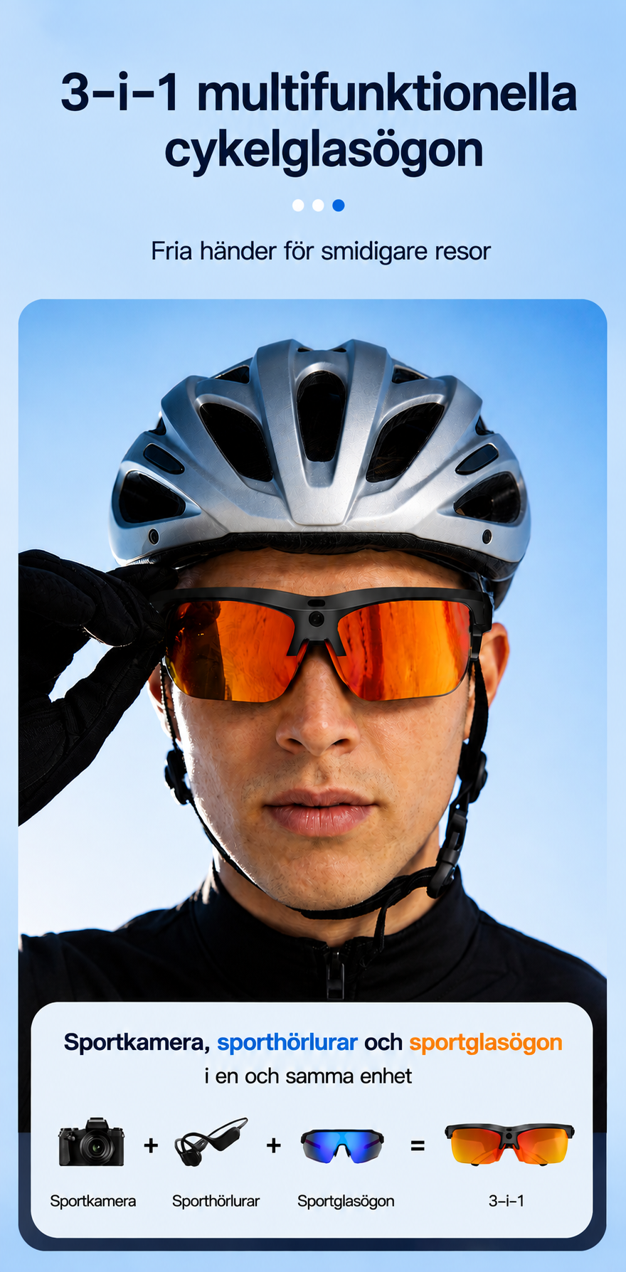 YEESH - E08 AI Smart Glasses – Premium Smarta Glasögon med 13 MP-kamera, Wi-Fi 6, AI-assistent & Realtidsöversättning